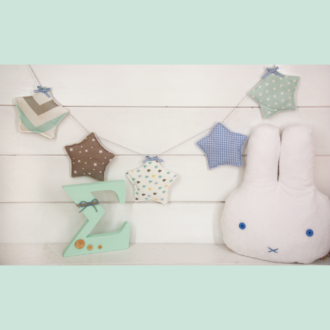 PUFFY ΥΦΑΣΜΑΤΙΝΟ ΜΠΑΝΕΡ ΣΕ ΣΧΕΔΙΟ ΑΣΤΕΡΙ ΣΕ ΑΠΟΧΡΩΣΕΙΣ ΤΟΥ ΘΑΛΑΣΣΙ,ΓΚΡΙ ΚΑΙ ΜΕΝΤΑΣ