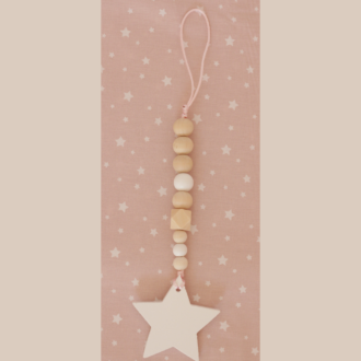 ΚΡΕΜΑΣΤΟ ΔΙΑΚΟΣΜΗΤΙΚΟ ΜΕ ΧΑΝΤΡΕΣ ΚΑΙ ΤΕΛΕΙΩΜΑ ΞΥΛΙΝΟ ΑΣΤΕΡΑΚΙ